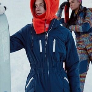 Free People - All Prepped Ski Suit (Navy/White Trim)